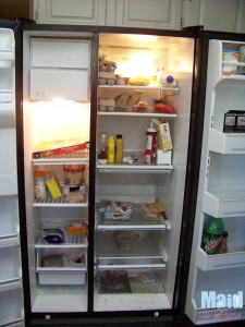 Refrigerator Before Maid to Shine Deluxe Cleaning